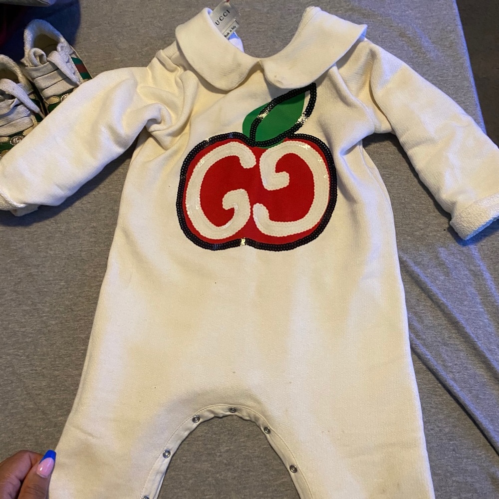 Kids size 12 month Gucci onesie